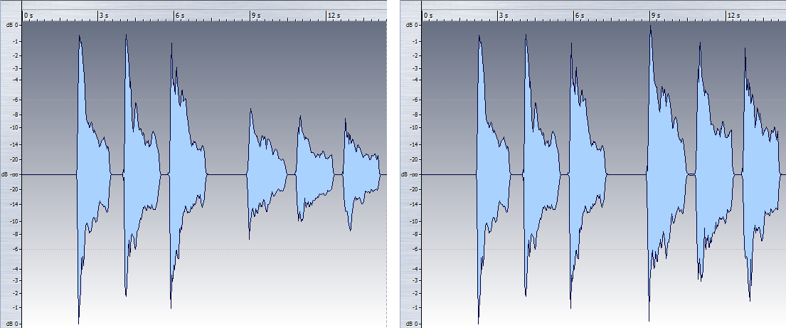 These images show the tradeoff of output vs. sustain with respect to a pickup's distance from the strings.