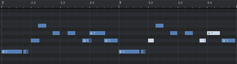 Adding space between notes increases the realism of bass.