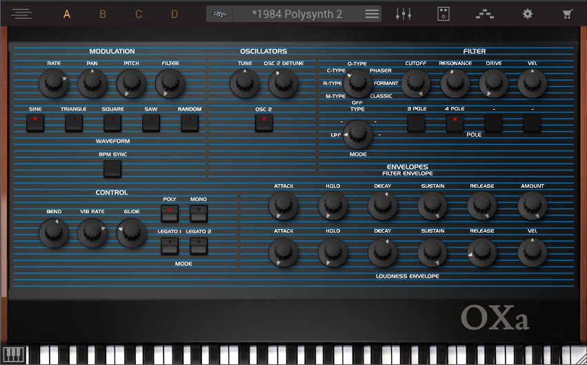 Each synth interface in Syntronik allows for custom preset programming, although the sounds are sample-based.