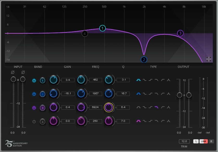 EQ settings for the song "Our Independence Day."