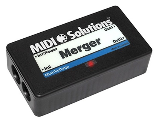 MIDI Solutions' Merger allows combining two smaller keyboards to cover a wider range.
