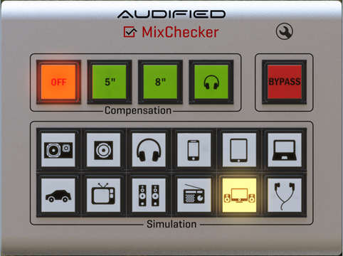Screen shot of the MixChecker plug-in's interface.